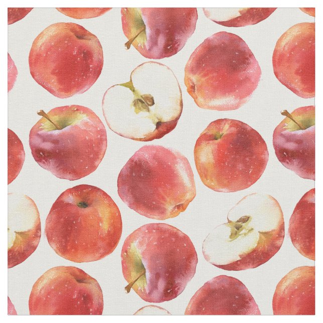 Motif avec tissu de pommes rouges (Fermer)