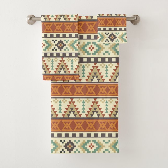 Motif Aztec amusant numéro sept ensemble de servie (En situation)