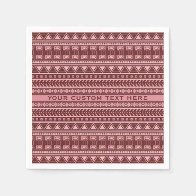 Motif Aztec serviettes en papier personnalisées (Devant)