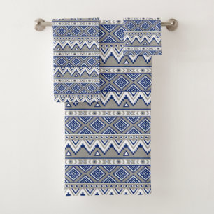 motif aztèque gris bleu