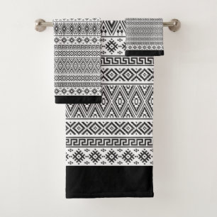 Motif Aztèque noir et blanc