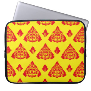 Motif Bali, Indonesien. mit modernen Farben. Vinta Laptopschutzhülle