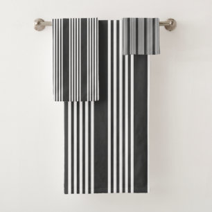 Motif blanc et charbon de bois à cinq bandes