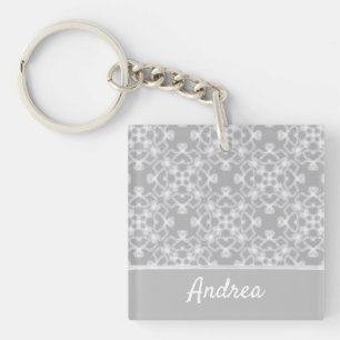 Motif blanc et gris personnalisé