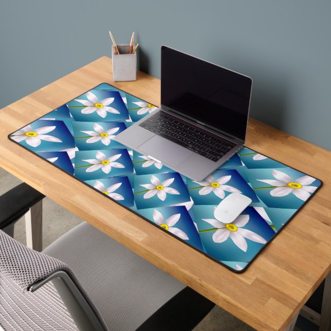Motif blanc Narcissus (Bureau 2)
