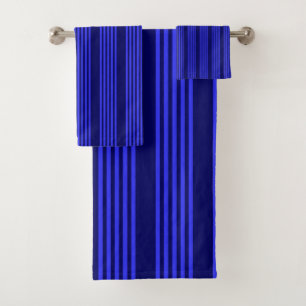 Motif bleu cinq bandes