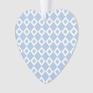 Motif bleu clair et diamant blanc