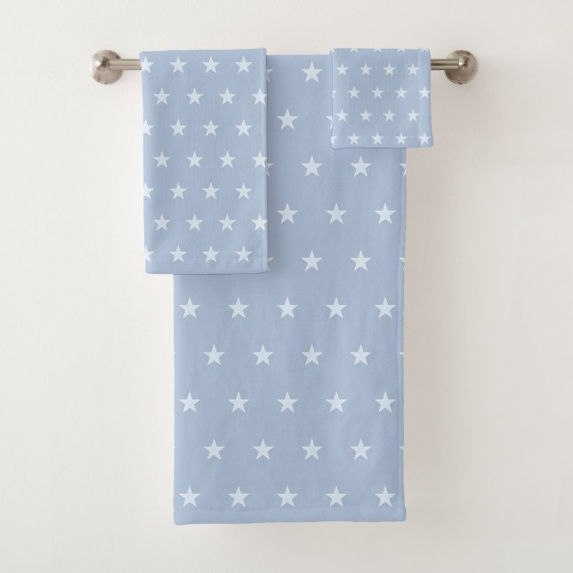 Motif bleu clair étoile sur bleu clair acier (En situation)