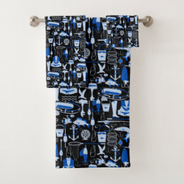 Motif bleu de pêche