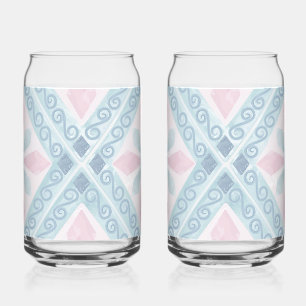 motif bleu en forme de diamant