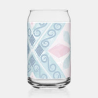 motif bleu en forme de diamant