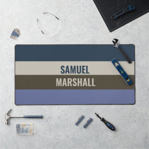 Motif Bleu et Brown rayures