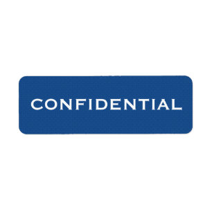 Motif bleu étiquette CONFIDENTIEL II