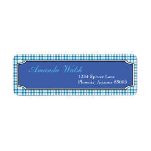 Motif bleu - Étiquettes d'adresse de retour