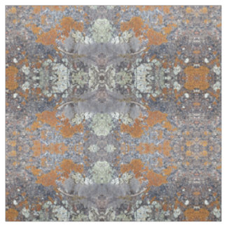 Motif bleu orange de tissu de pierre de mousse