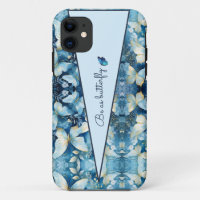Motif Bleu Papillon coque iphone