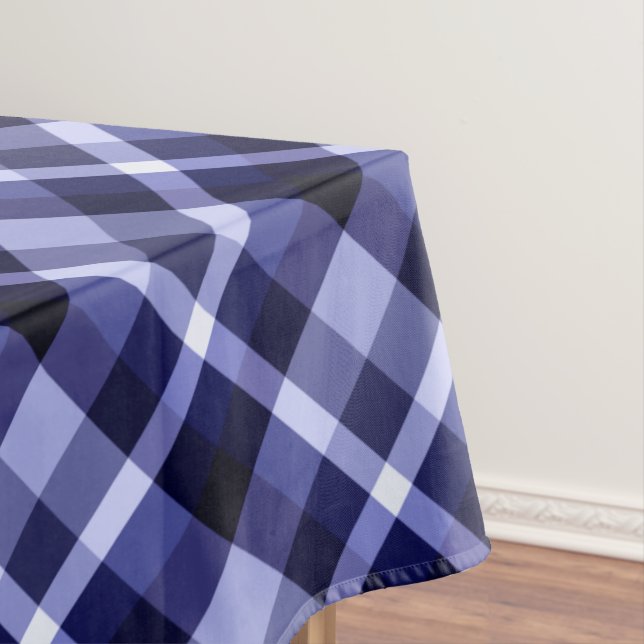 Motif bleu plaid de la marine tendance à nappes mo (In Situ)