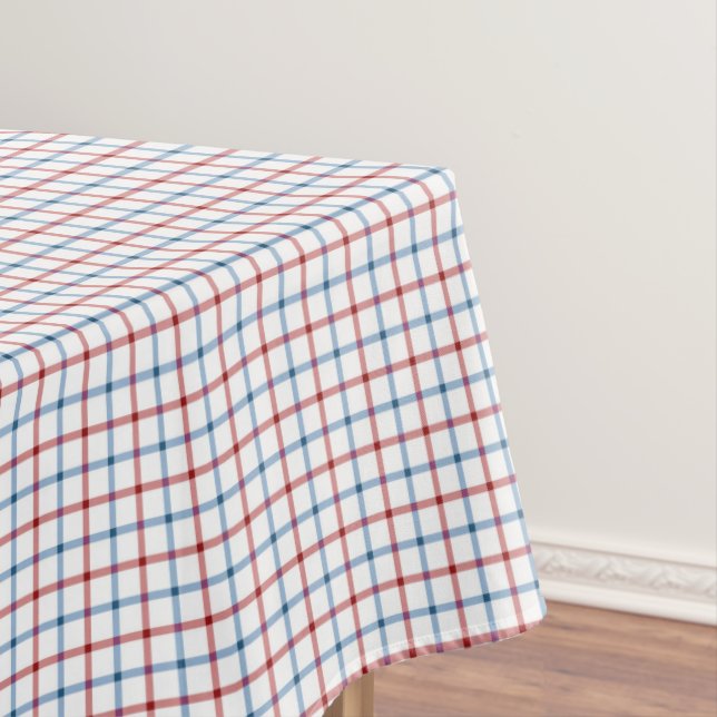 Motif bleu rouge de plaid de contrôle de nappe de (In Situ)