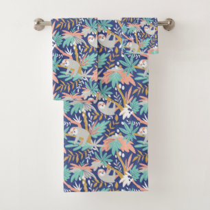 Motif bleu tropical de paresse