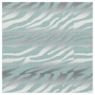 Motif bleu turquoise de tissu d'argent de parties