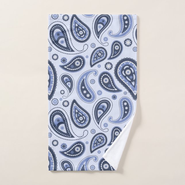 Motif Blue Paisley (Serviette à main)