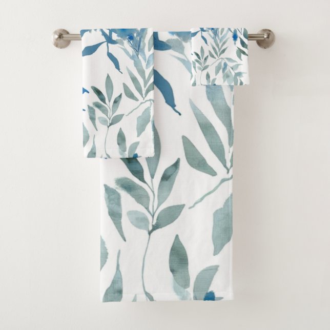 motif botanique bleu (En situation)