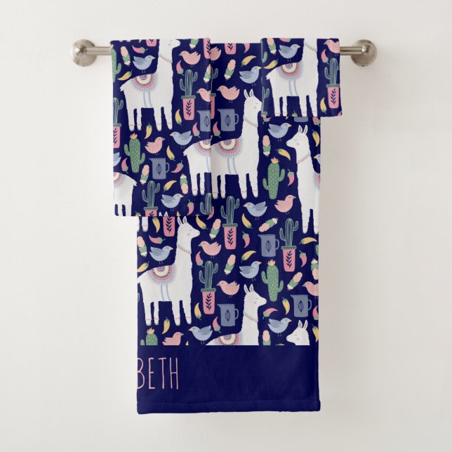 Motif botanique de Cute Llama Whimsical (En situation)