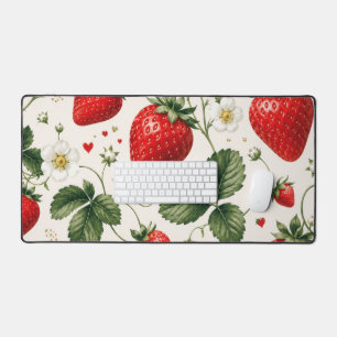 Motif botanique de fraise sans couture de style vi