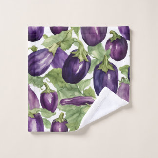 Motif botanique de jardin aux aubergines à l'aquar