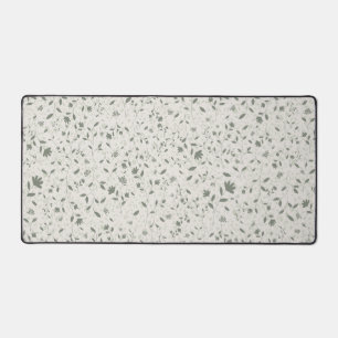Motif botanique floral vert sauge apaisé sur fond
