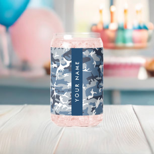 Motif camouflage neige hivernale bleue Personnalis