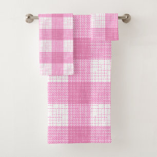 Motif carreaux à carreaux gras rose et blanc