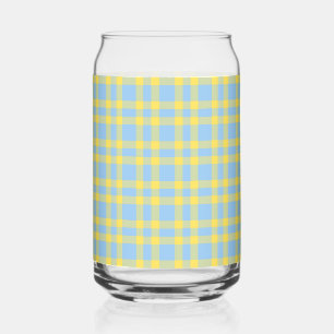 Motif carreaux bleu jaune