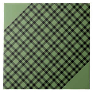 Motif carreaux vert noir