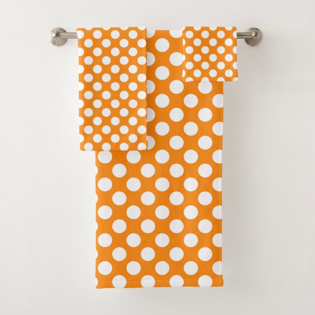 motif carrelé à pois orange (En situation)