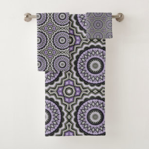 Motif Cercle Gris Argent Et Gras Lilac