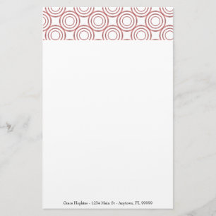 Motif Cercle Rouge Personnaliser la papeterie