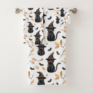 Motif Chat Noir - Chat Sorcière 