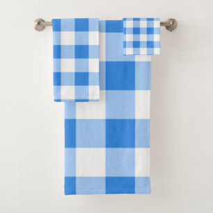 Motif Checkered de plaid bleu et blanc de guingan