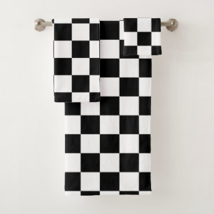Motif Checkered noir et blanc