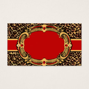 Motif Cheetah noir et rouge