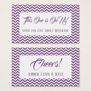 Motif Chevron Blanc sur Billets de Boisson Violett