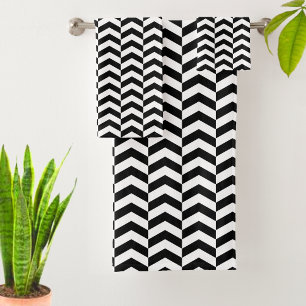 Motif chevron élégant noir et blanc
