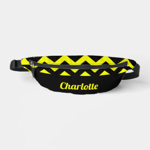 Motif chevron jaune et noir personnalisable