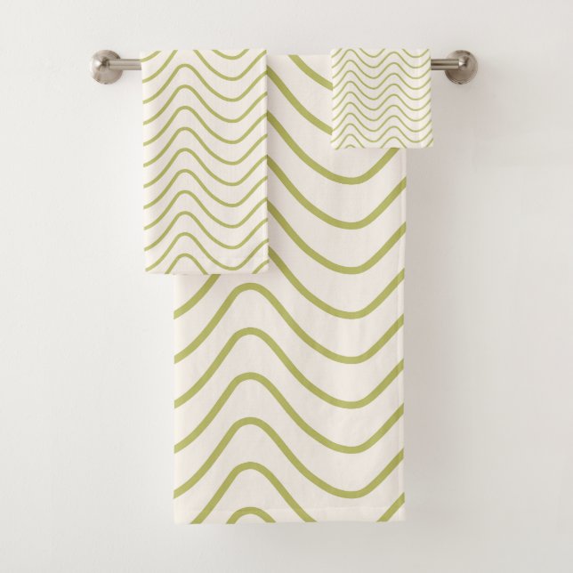 Motif Chevron Lime Green sur Crème White Zigzag (En situation)