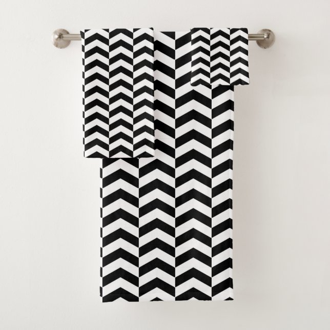 Motif Chevron noir et blanc (En situation)