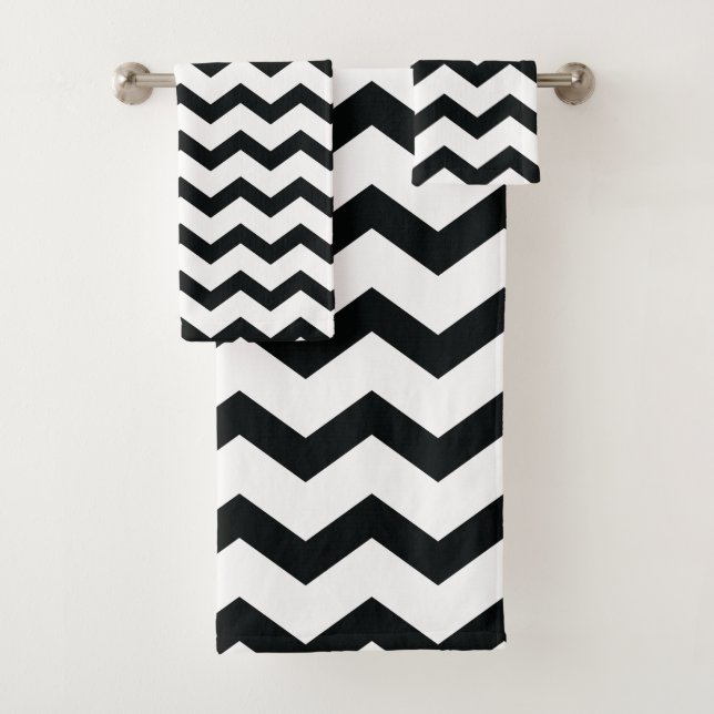 Motif Chevron noir et blanc (En situation)