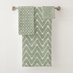 Motif Chevron Vert Sauge Poussiéreux