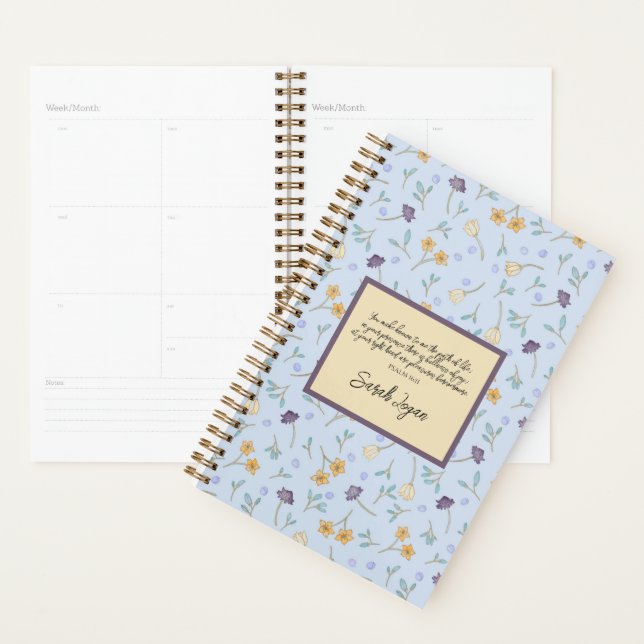 Motif chic en fleurs jaunes et violettes (Devant avec enveloppe)