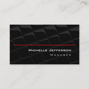 Motif chic tendance gris noir rouge Carte de visit